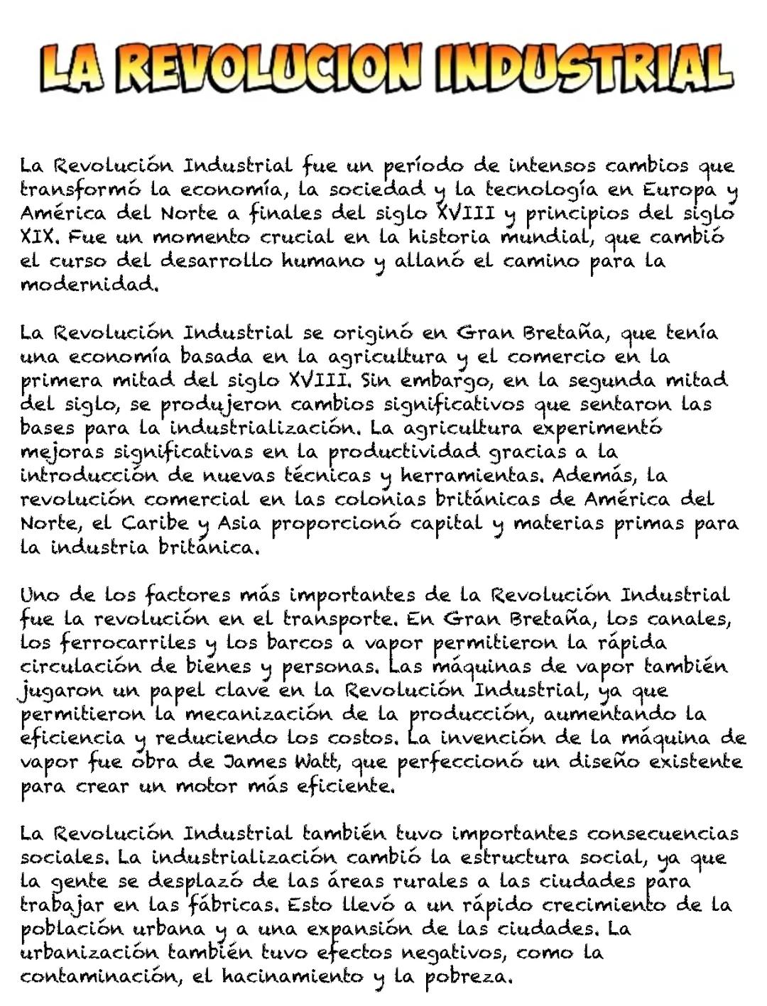 REDACCIÓN REVOLUCIÓN INDUSTRIAL