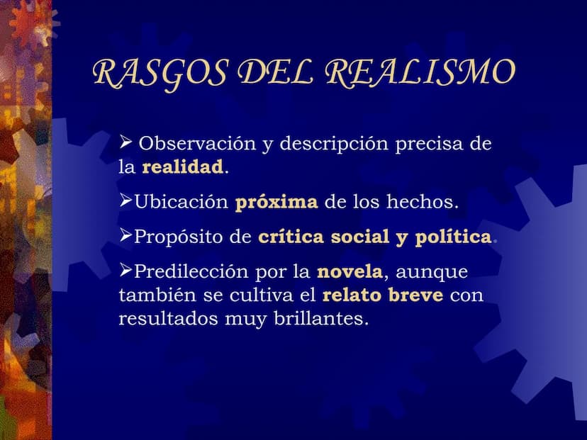 El Realismo Definición
➤ El Realismo fue un movimiento
artístico y literario que, durante la
segunda mitad del siglo XIX, pretendió
reflejar