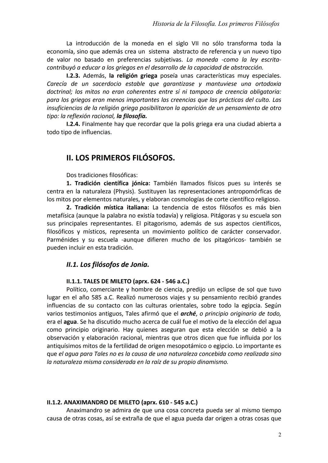 Historia de la Filosofia. Los primeros Filósofos
LOS PRIMEROS FILÓSOFOS
I. LOS ORÍGENES DE LA FILOSOFÍA OCCIDENTAL.
Durante mucho tiempo se 