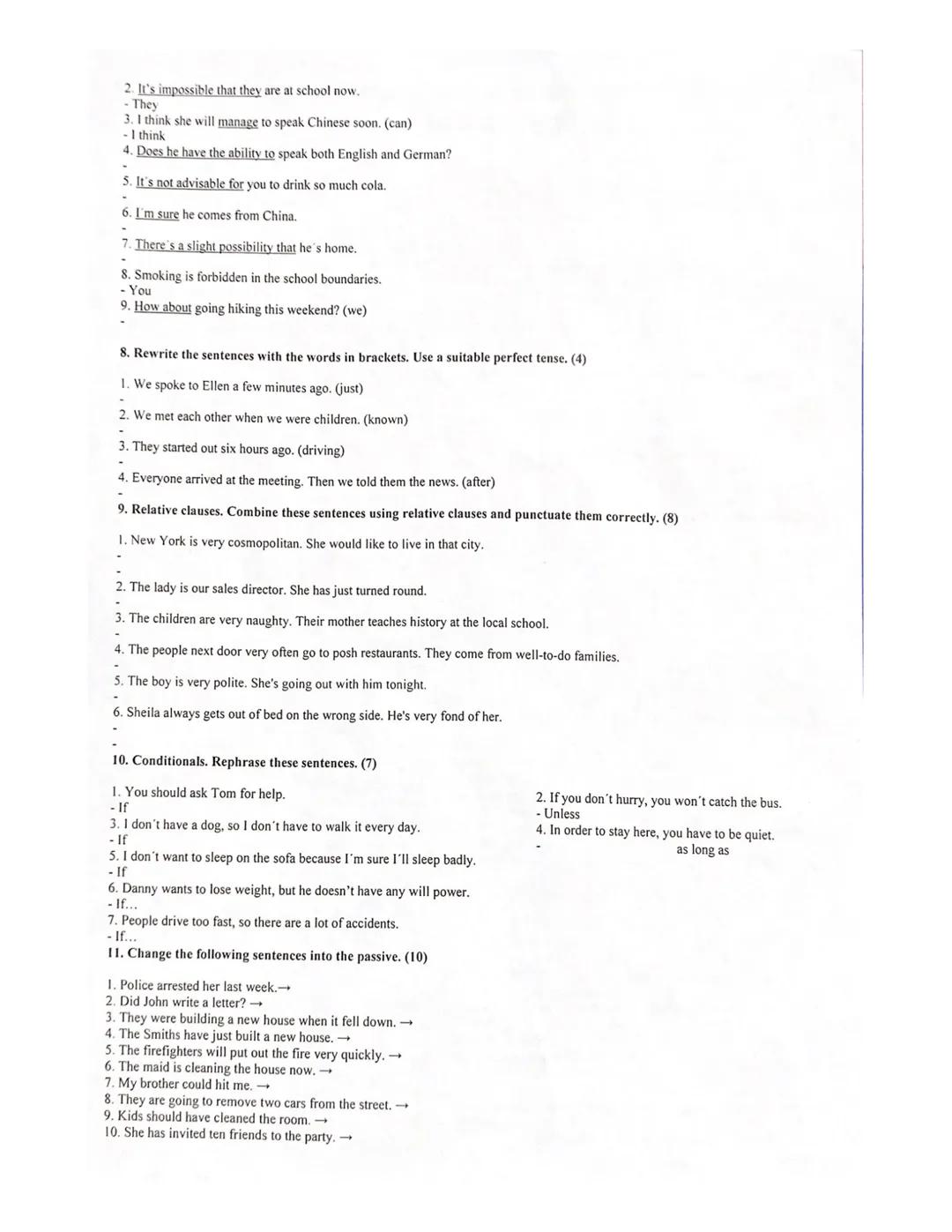 1. Complete the text with the correct tense of the verbs in brackets. Use the present simple, present continuous, past simple,
past continuo