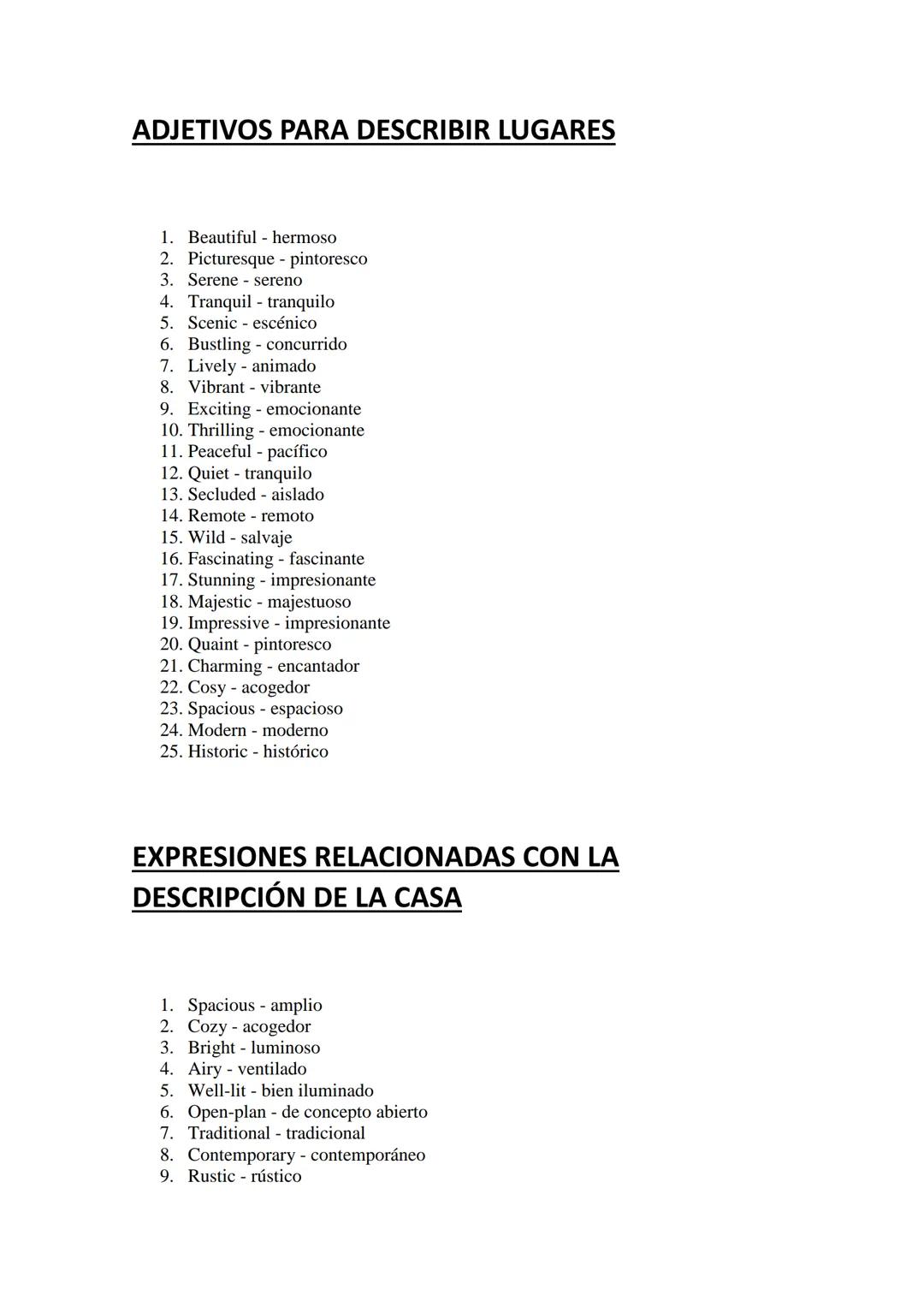 VOCABULARIO 1º ESO INGLÉS
VOCABULARIO RELATIVO A LAS PARTES DE UNA
CASA Y SUS MUEBLES
1. Living room - sala de estar
2. Sofa sofá
3. Armchai