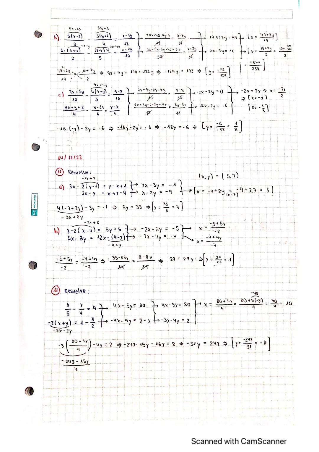 UNIDADE: 4. Ett
UNIDADE 4 ECUACIONS E INECUACIONS
Ecuacions
I)
grau (páx. 84-33 a. b.e, f).
a) 3 (x-2) - 12 = x- (2x+8) ⇒ 3x - 6-12 = x-2x -