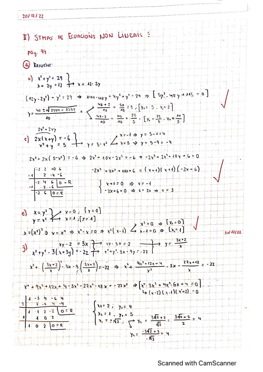 UNIDADE: 4. Ett
UNIDADE 4 ECUACIONS E INECUACIONS
Ecuacions
I)
grau (páx. 84-33 a. b.e, f).
a) 3 (x-2) - 12 = x- (2x+8) ⇒ 3x - 6-12 = x-2x -
