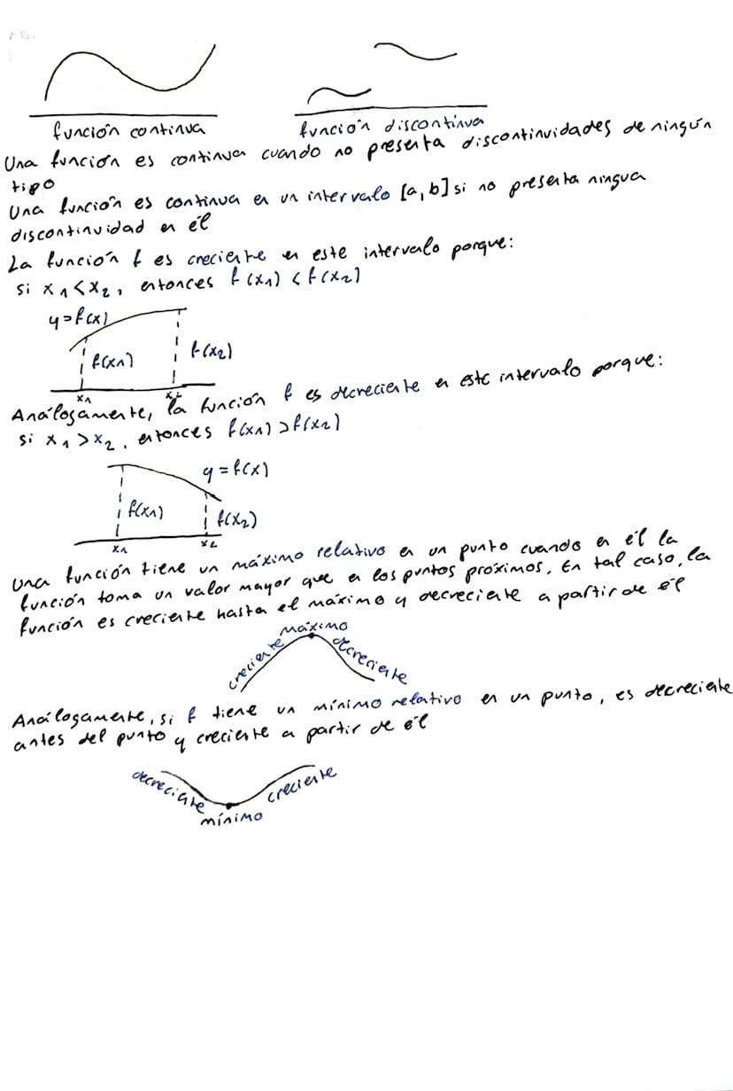 
<p>Las funciones matemáticas en 1º bachillerato se definen como una relación entre dos variables, generalmente denominadas x e y, donde x e