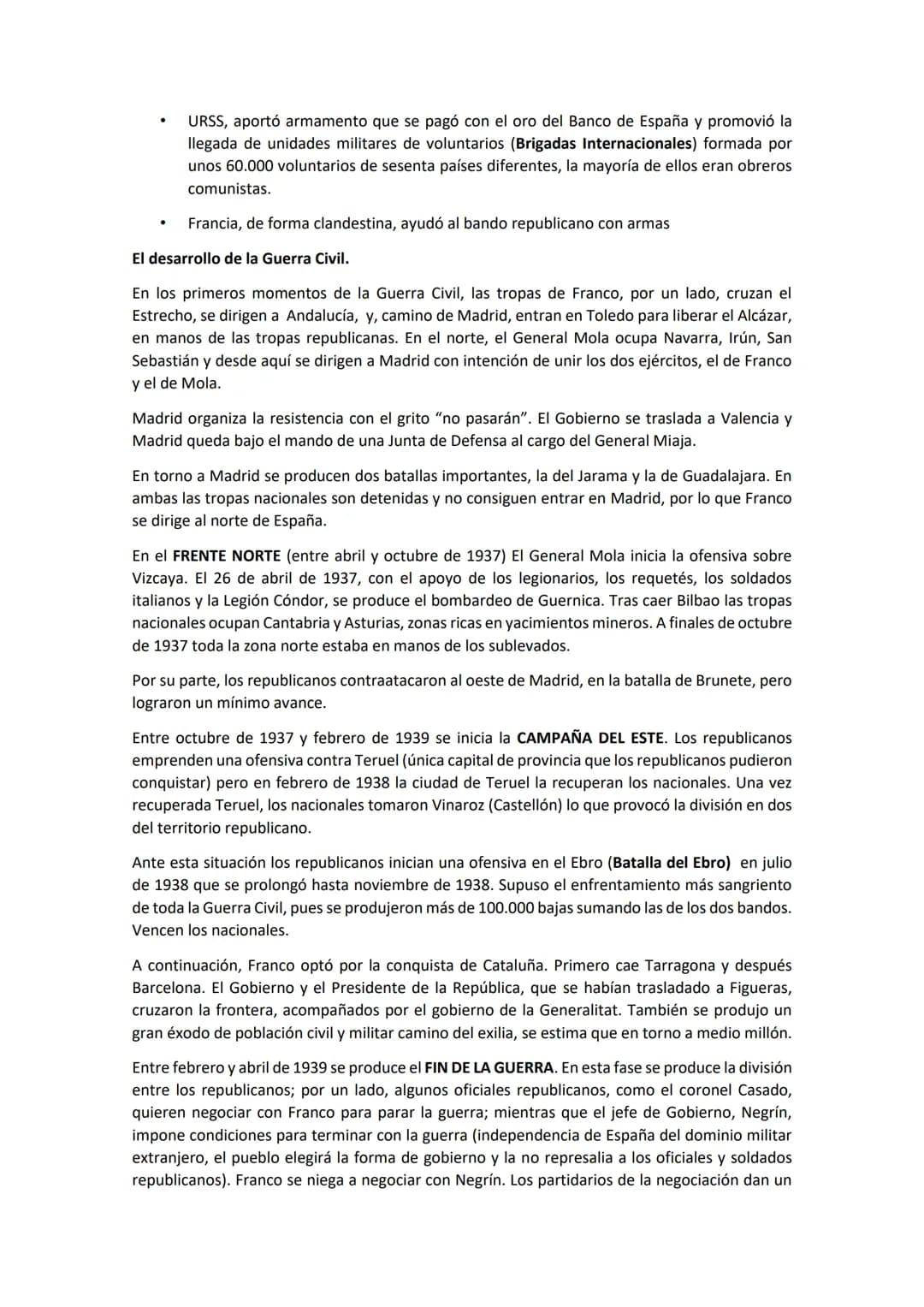 TEMA 7: LA GUERRA CIVIL ESPAÑOLA (1936-1939)
1.- LA SUBLEVACIÓN MILITAR. DESARROLLO DE LA GUERRA CIVIL, PRIMERAS ACCIONES E
INTERNACIONALIZA