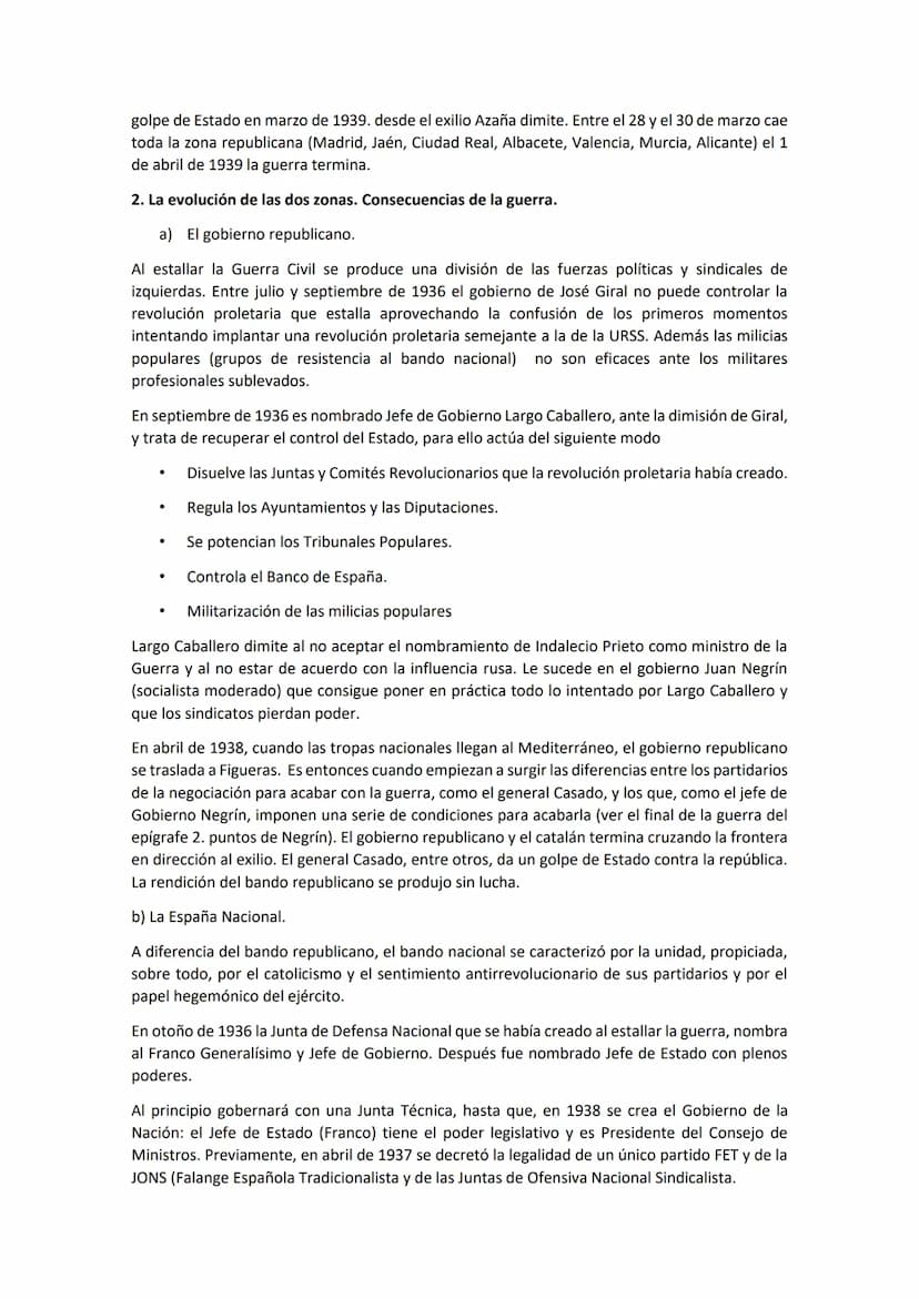 TEMA 7: LA GUERRA CIVIL ESPAÑOLA (1936-1939)
1.- LA SUBLEVACIÓN MILITAR. DESARROLLO DE LA GUERRA CIVIL, PRIMERAS ACCIONES E
INTERNACIONALIZA