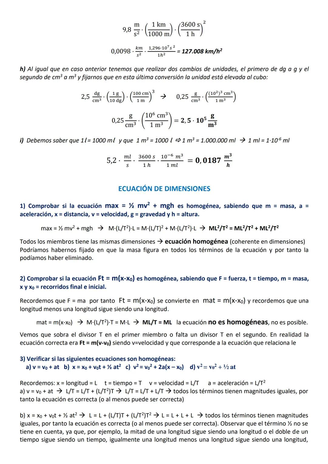 ATENCIÓN: EL CAMBIO DE UNIDADES ES FUNDAMENTAL EN LAS CIENCIAS Y LOS ALUMNOS DE 4º ESO Y
BACHILLERATO SUELEN TENER DIFICULTADES. ¡PRACTICALO