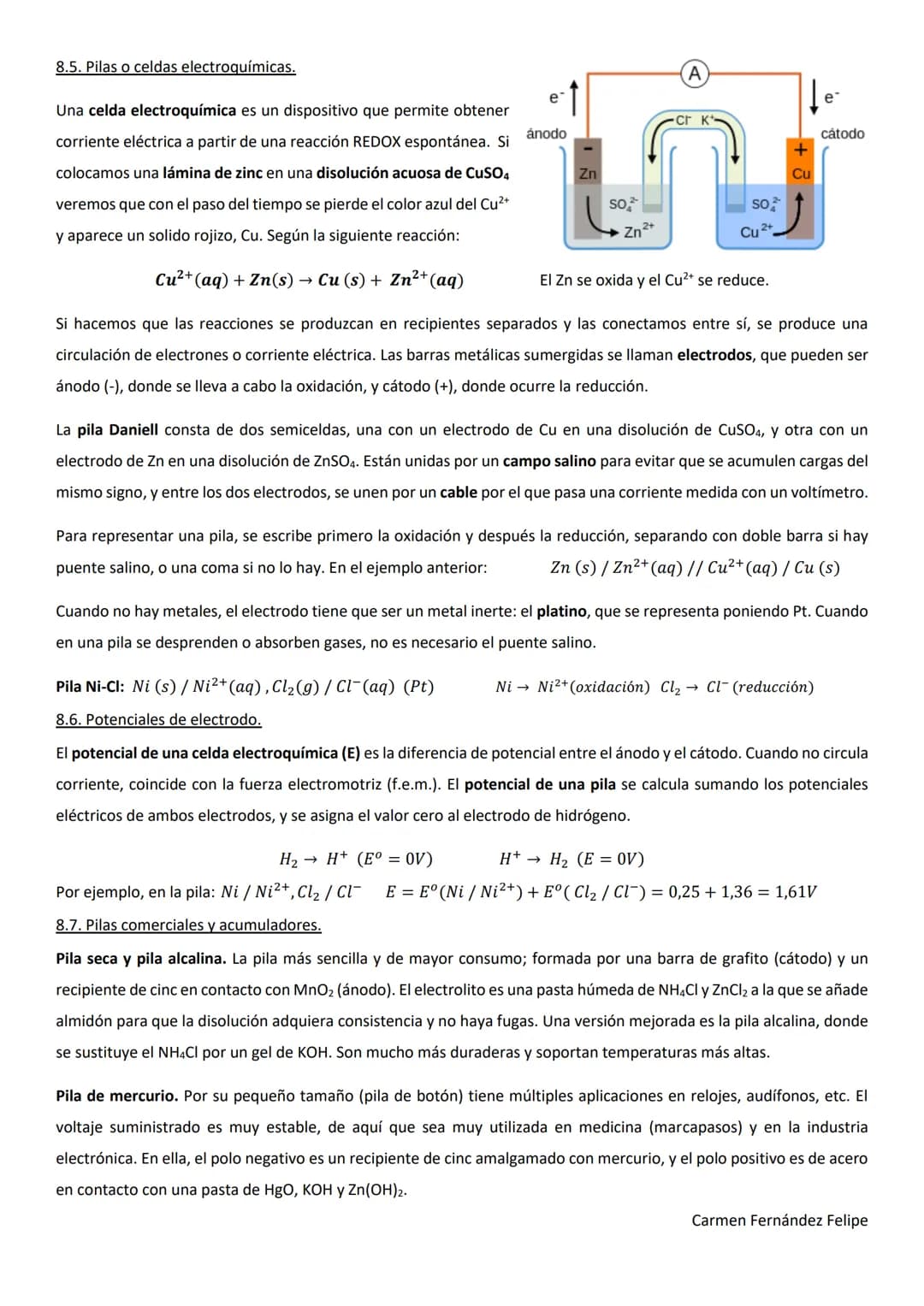 TEMA 8. REACCIONES DE TRANSFERENCIA DE ELECTRONES.
8.1. Concepto de oxidación-reducción. Evolución del concepto.
La oxidación es cualquier p