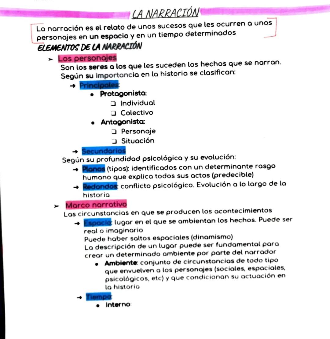 la narración