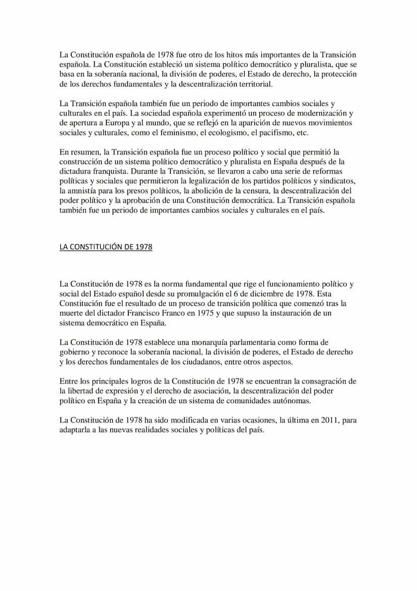 EL FRANQUISMO Y LA TRANSICIÓN DEMOCRÁTICA
El franquismo fue un régimen político autoritario que se estableció en España después
de la Guerra