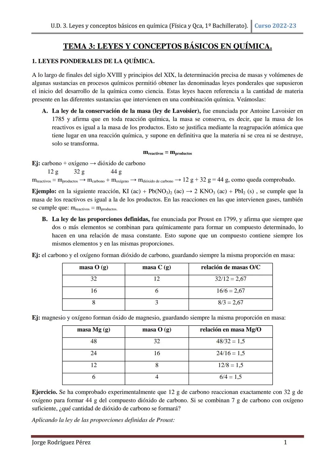 Leyes Y conceptos básicos en química 