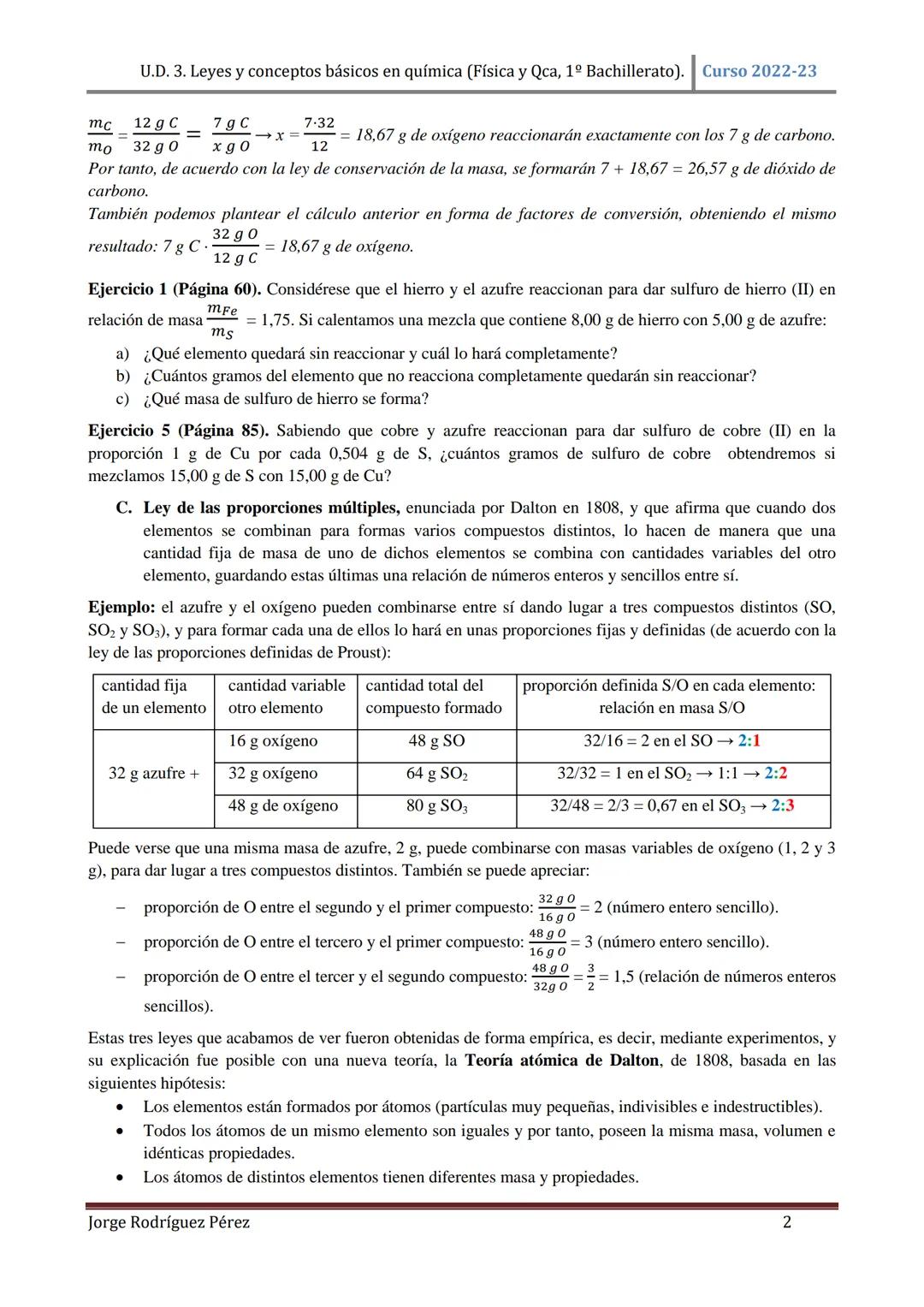 U.D. 3. Leyes y conceptos básicos en química (Física y Qca, 1º Bachillerato). Curso 2022-23

# TEMA 3: LEYES Y CONCEPTOS BÁSICOS EN QUÍMICA.