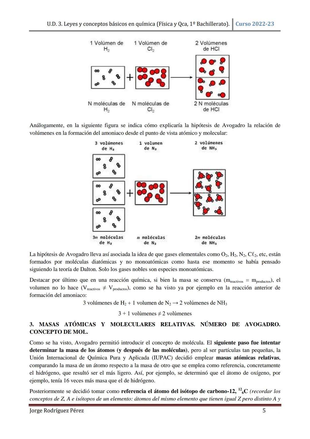 U.D. 3. Leyes y conceptos básicos en química (Física y Qca, 1º Bachillerato). Curso 2022-23

# TEMA 3: LEYES Y CONCEPTOS BÁSICOS EN QUÍMICA.