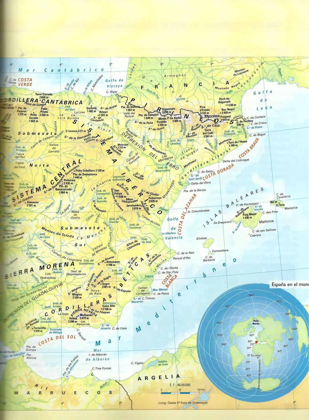 2
EL MEDIO FÍSICO DE ESPAÑA
¿Qué influencia tiene el relieve en la comunicación entre territorios?
España es un país europeo que tiene una e