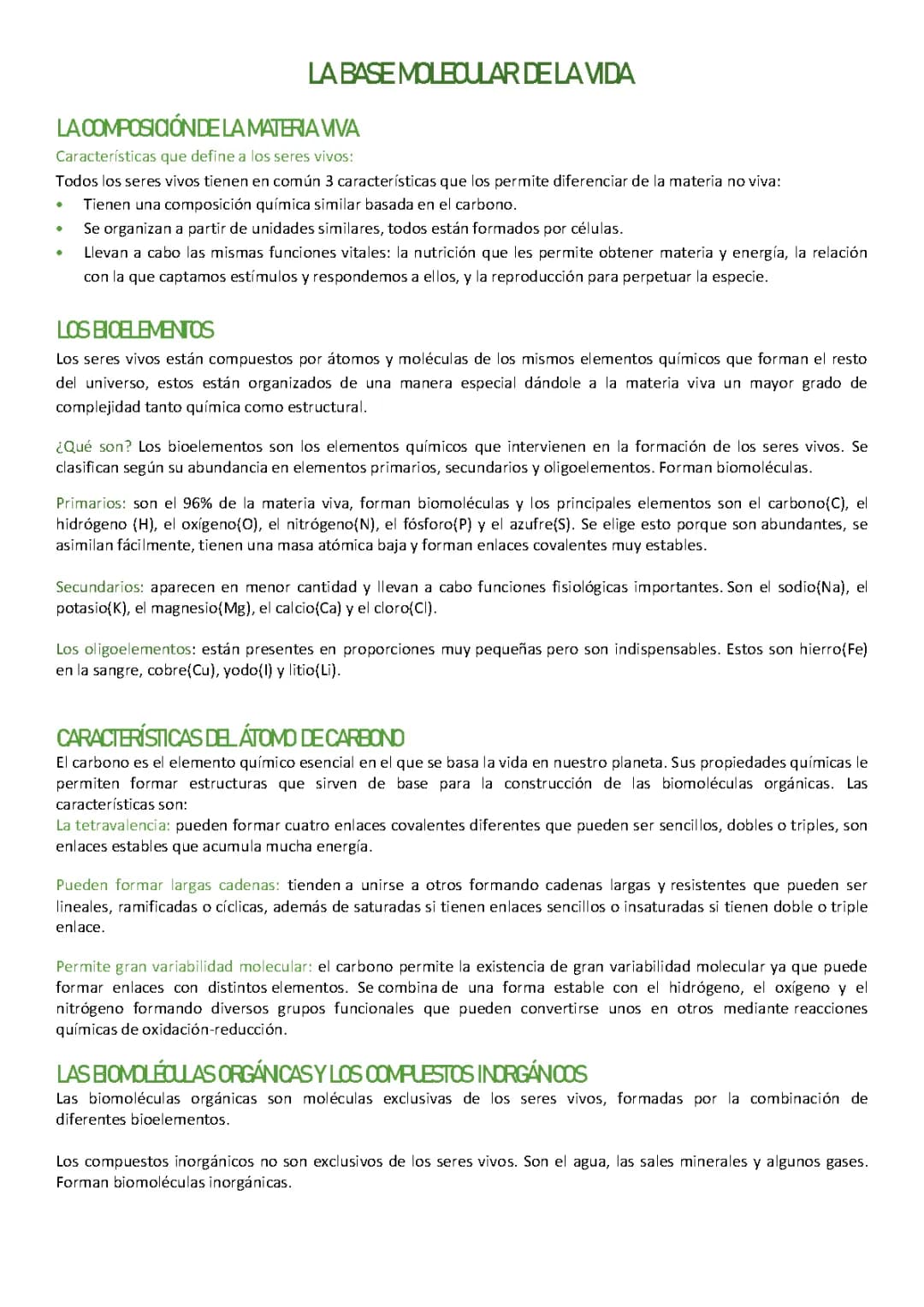 LA COMPOSICIÓN DE LA MATERIA VIVA