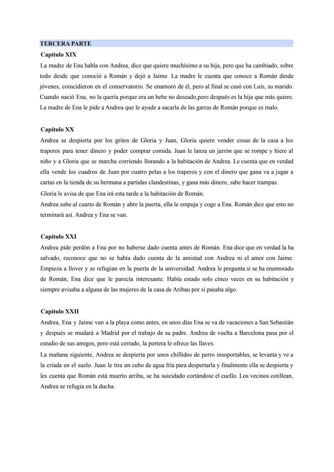 
<h2 id="primeraparte">PRIMERA PARTE</h2>
<h3 id="captuloi">Capítulo I</h3>
<p>Andrea llega a Barcelona en tren de madrugada y se dirige a c