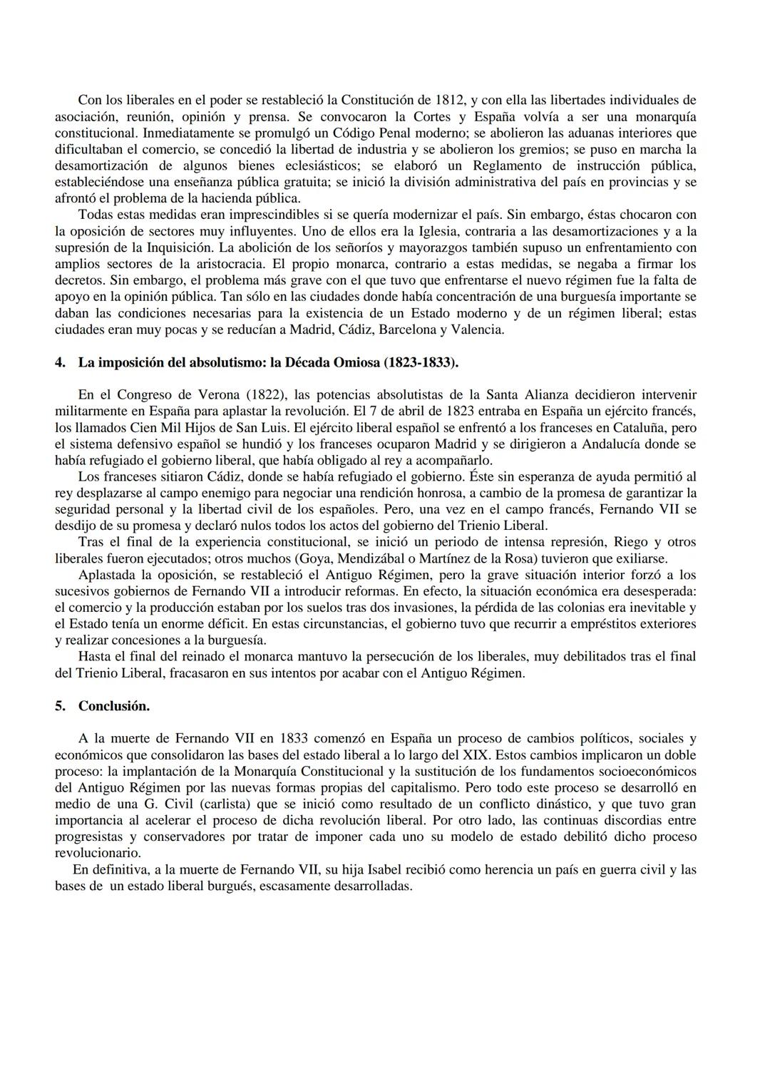 TEMA 2. ABSOLUTISMO FRENTE A LIBERALISMO. EVOLUCIÓN POLÍTICA DEL REINADO
DE FERNANDO VII.
1. Introducción.
Entre 1814 y 1833, se produjo en 