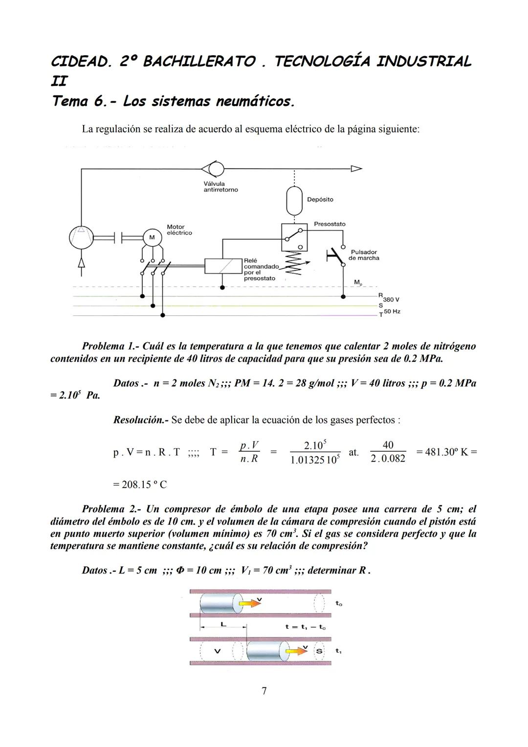 CIDEAD. 2º BACHILLERATO TECNOLOGÍA INDUSTRIAL
II
Tema 6.- Los sistemas neumáticos.

Desarrollo del tema.

*   1. Características generales d