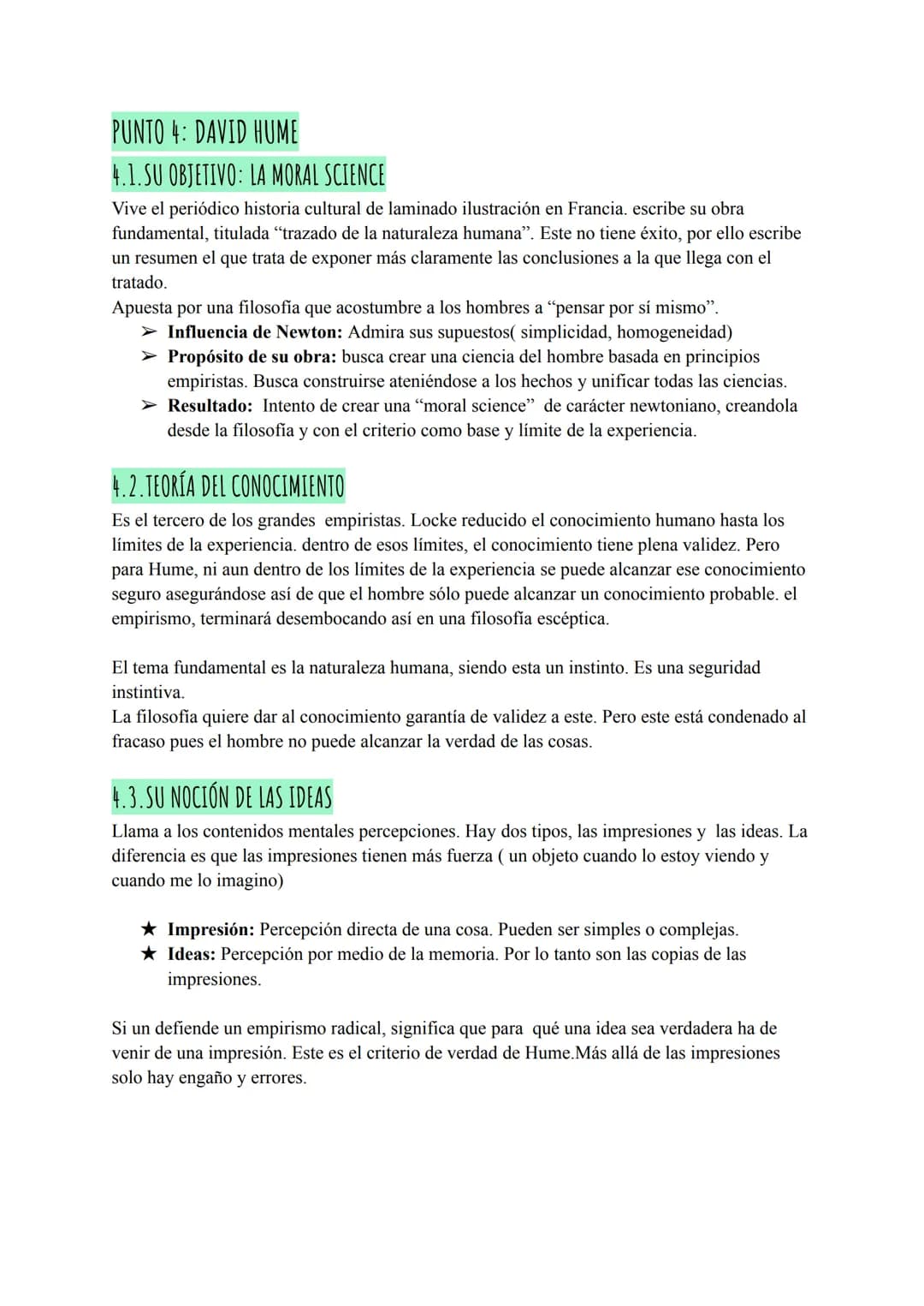 Tema 12: El empirismo inglés
PUNTO 1: RASGOS GENERALES DEL EMPIRISMO
Afirman que el origen del conocimiento está en la experiencia. ("Nada h