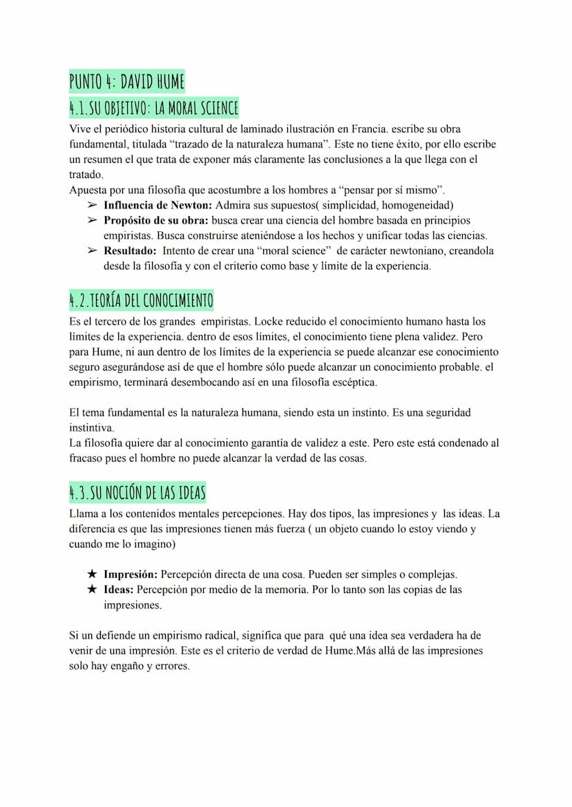 Tema 12: El empirismo inglés
PUNTO 1: RASGOS GENERALES DEL EMPIRISMO
Afirman que el origen del conocimiento está en la experiencia. ("Nada h