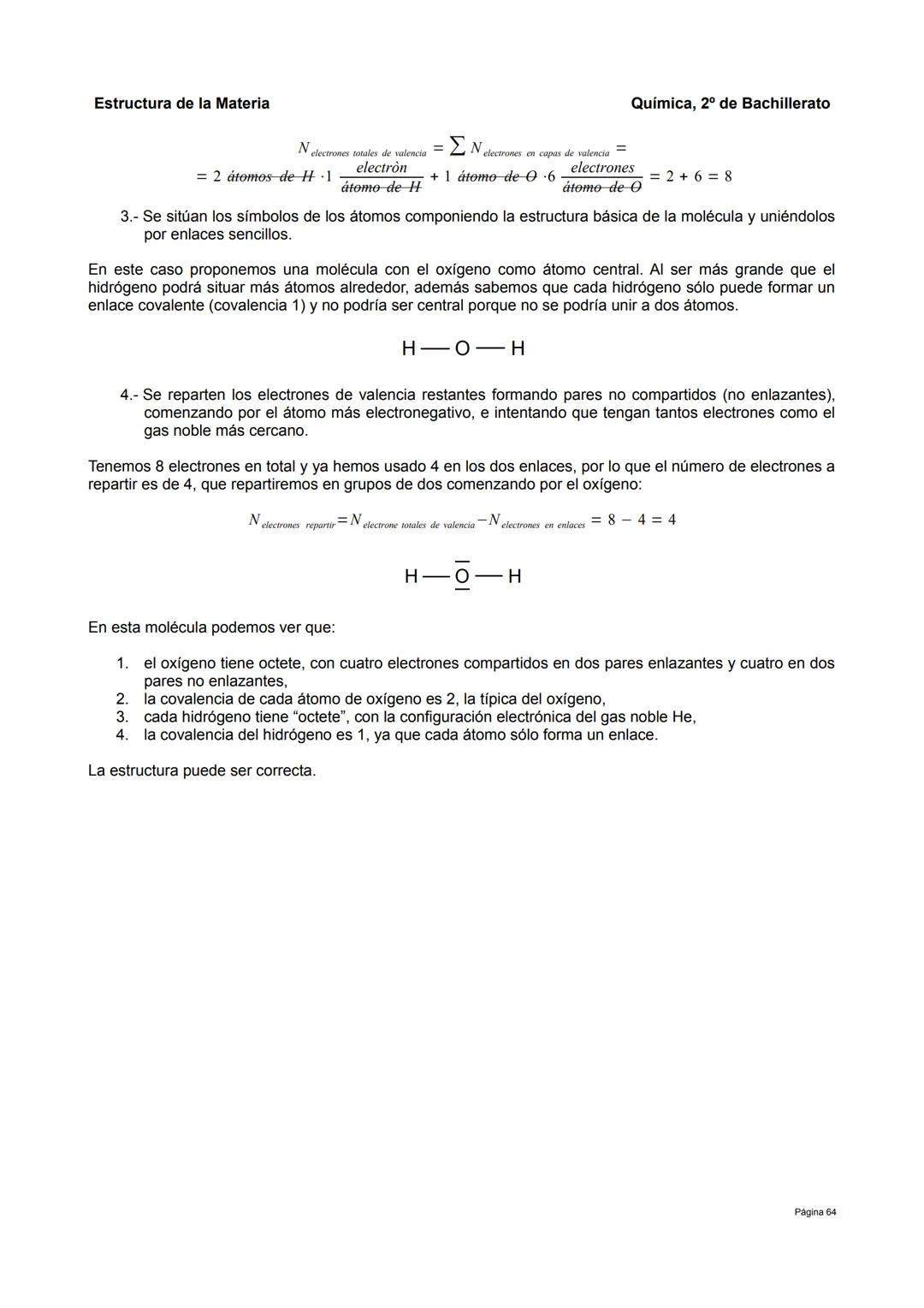 Estructura de la Materia
5.- Enlace covalente.
Además de los compuestos iónicos, existe otro grupo de sustancias con propiedades claramente 
