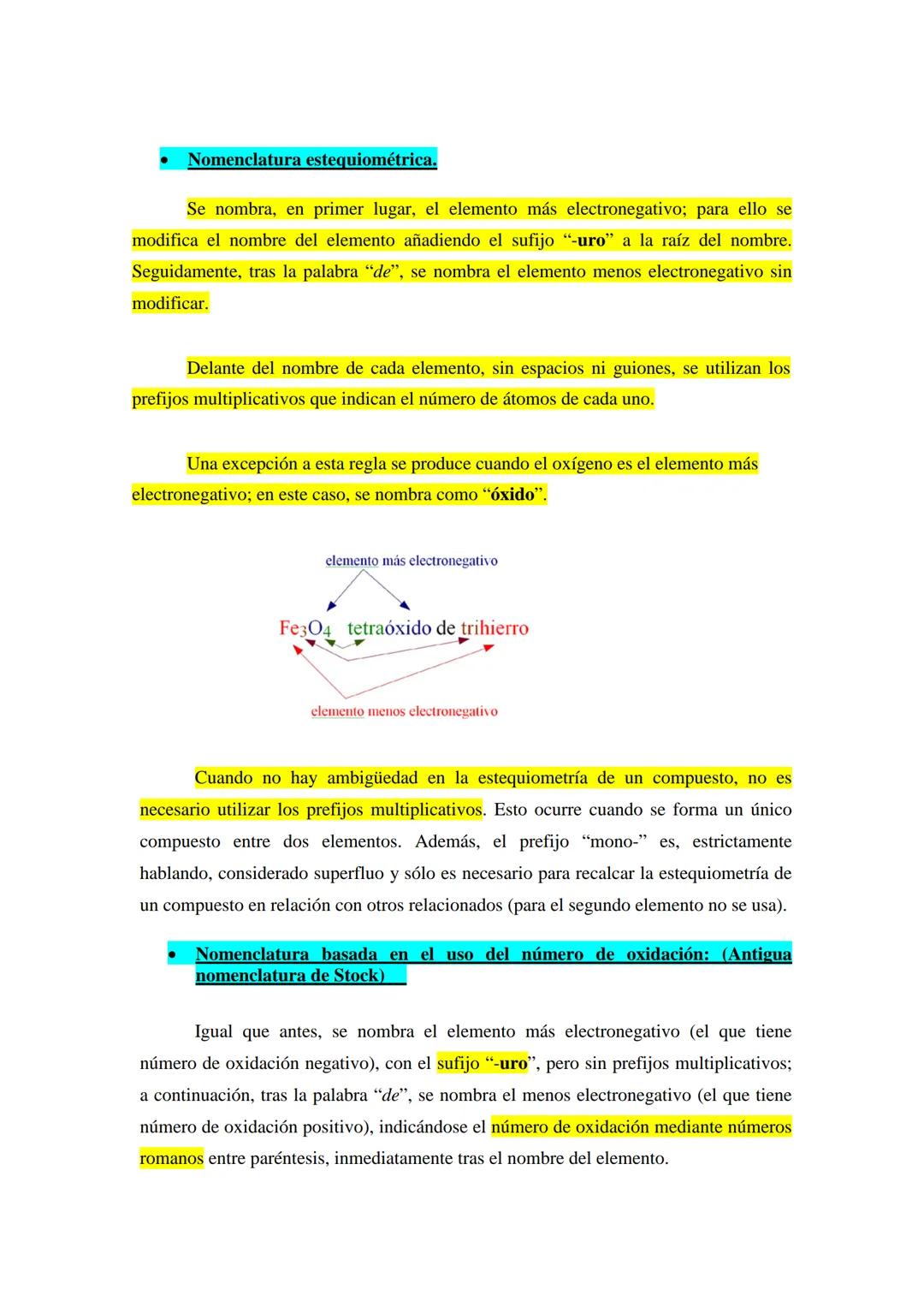 FORMULACIÓN QUÍMICA INORGÁNICA
1. COMPUESTOS BINARIOS
Como su propio nombre indica, estos compuestos están formados por dos
elementos distin