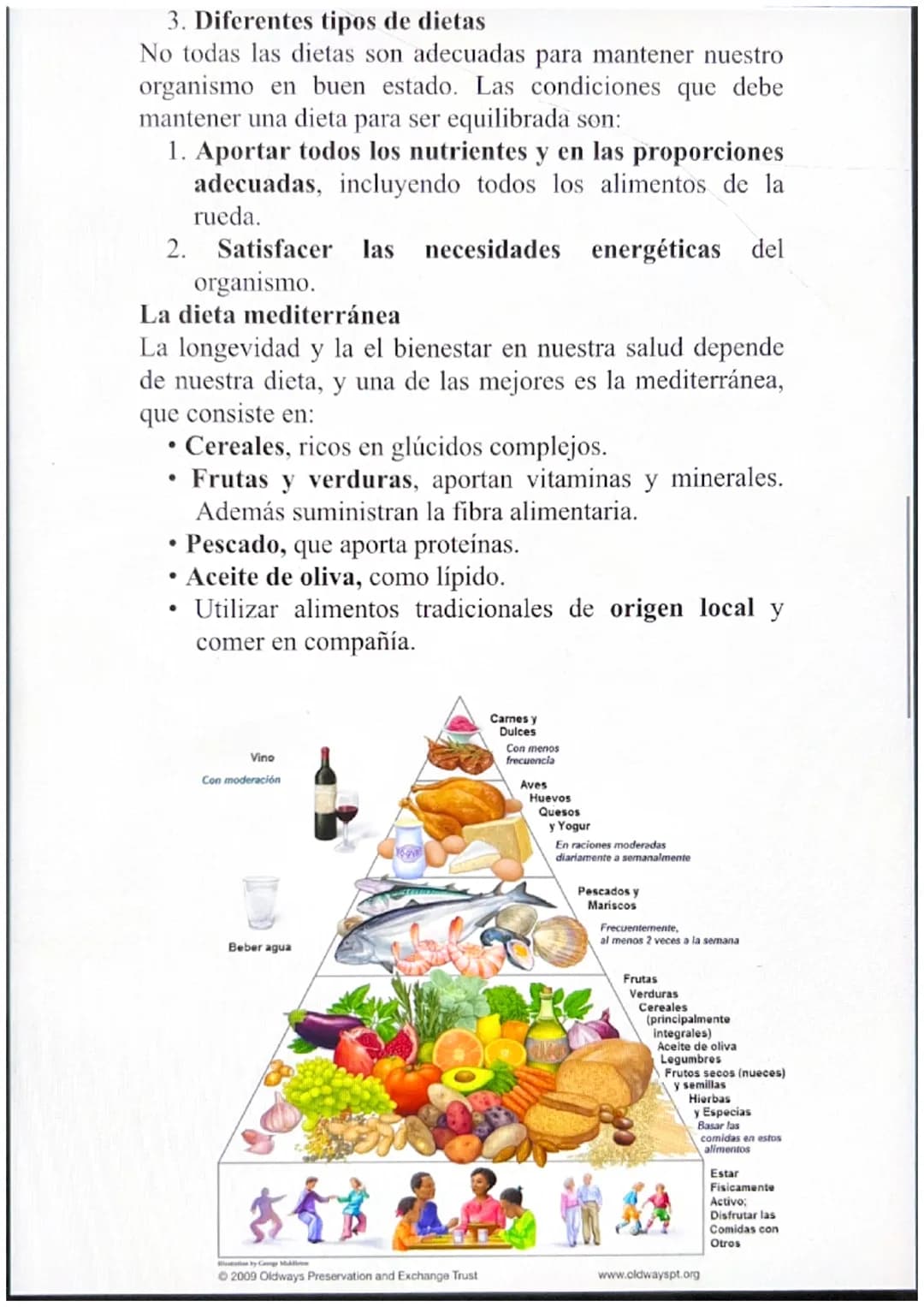 1. La dieta
Cada alimento proporciona al organismo diferente
nutriente y en distinta proporción.
Cada alimento aporta un nutriente diferente
