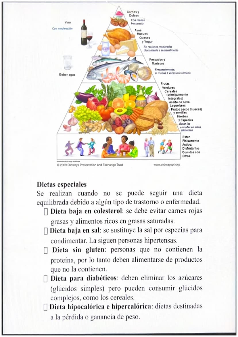 1. La dieta
Cada alimento proporciona al organismo diferente
nutriente y en distinta proporción.
Cada alimento aporta un nutriente diferente