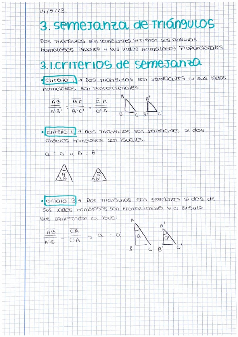 815/23
Tema 8 semejanza
y Triangulos rectángulos
1. Teorema de rales
2. Figuras semejantes. Escalas
3. semejanza de Triangulos
4. Teorema de