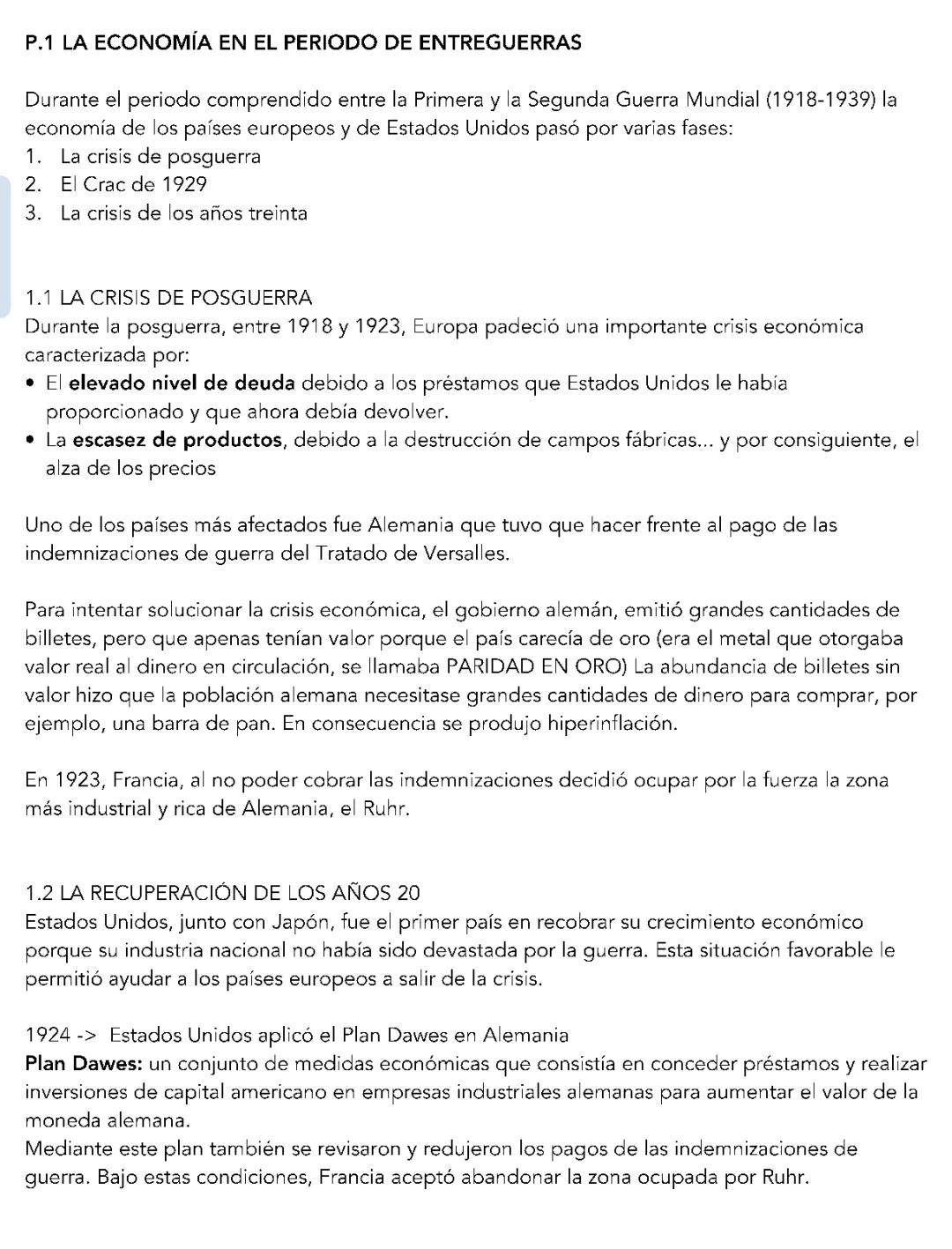 El Tratado de Versalles y La Economía Después de la Guerra