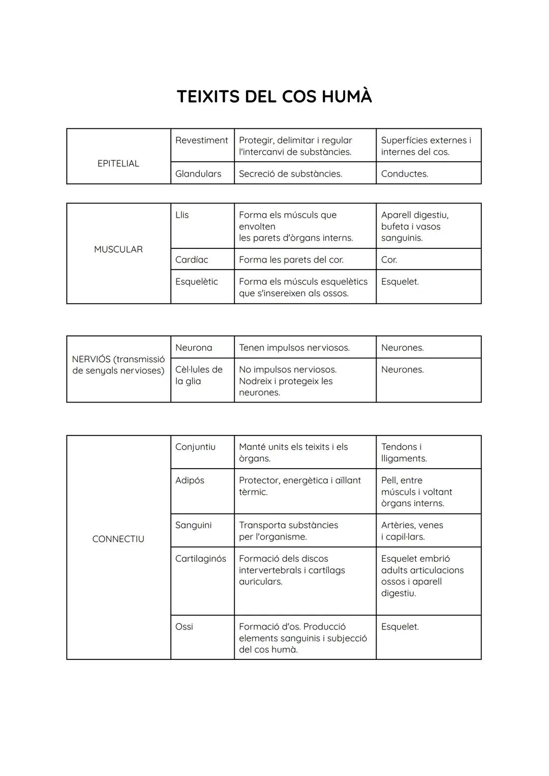 # NIVELLS D'ORGANITZACIÓ

| NIVELL   | TIPUS         | FORMATS PER...                                                                       