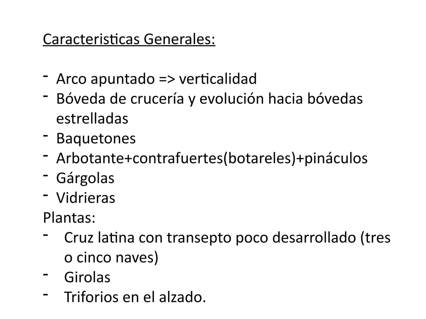 Gótico
Arquitectura Comparativa Románico-Gótico
munle Caracteristicas Generales:
Arco apuntado => verticalidad
Bóveda de crucería y evolució