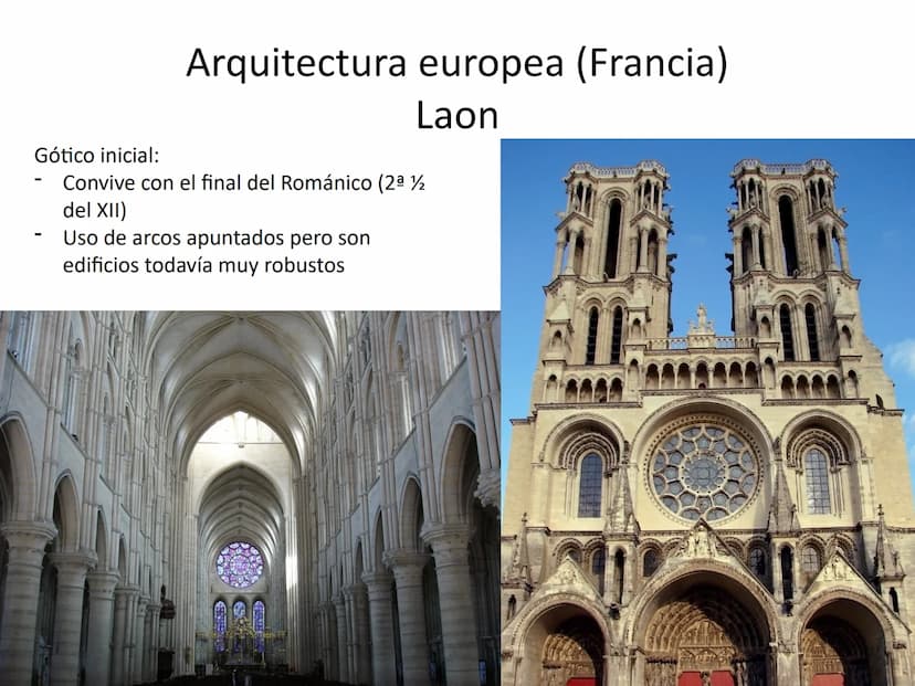 Gótico
Arquitectura Comparativa Románico-Gótico
munle Caracteristicas Generales:
Arco apuntado => verticalidad
Bóveda de crucería y evolució