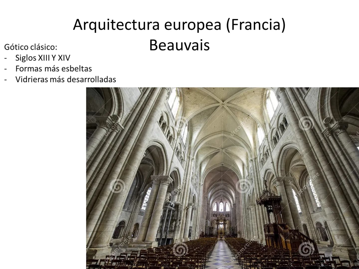 Gótico
Arquitectura Comparativa Románico-Gótico
munle Caracteristicas Generales:
Arco apuntado => verticalidad
Bóveda de crucería y evolució