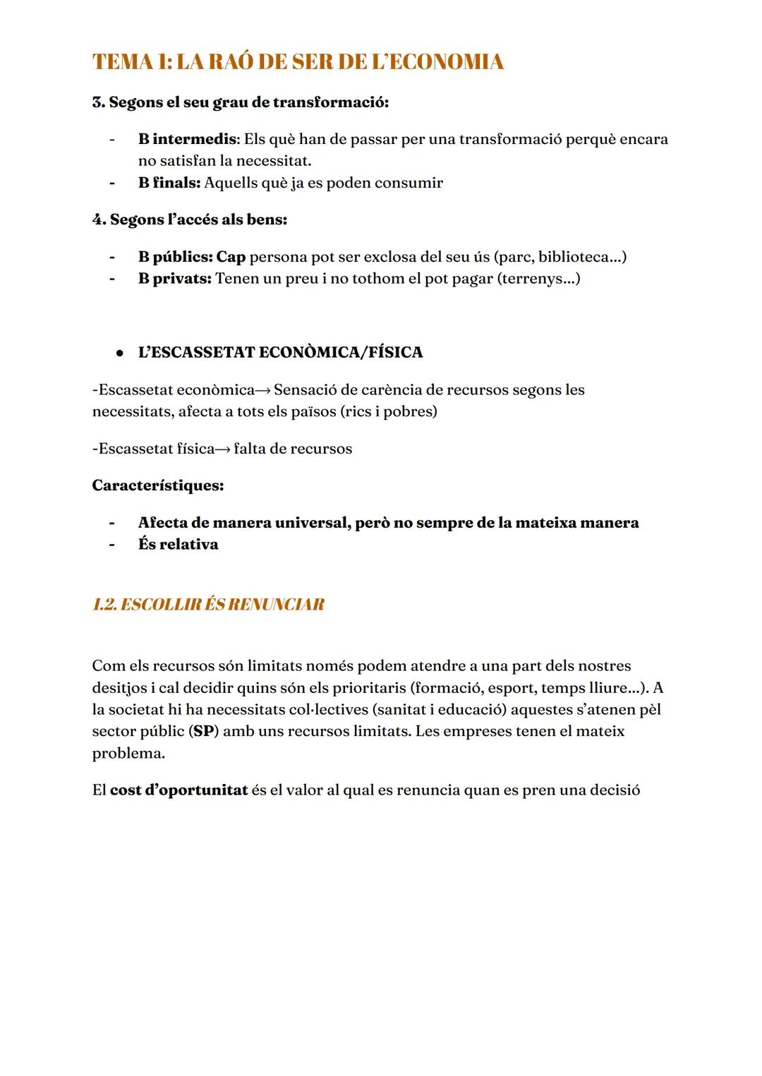 # TEMA 1: LA RAÓ DE SER DE L'ECONOMIA

## 1.1. QUÈ ÉS L'ECONOMIA?

L'economia és la ciència què s'ocupa en com s'administren i s'aprofiten u