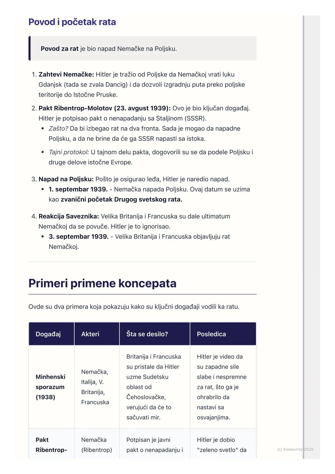 # Uzroci rata i početak rata u
Evropi

## Uzroci Drugog svetskog rata

Drugi svetski rat je bio najveći i najkrvaviji sukob u istoriji čoveč