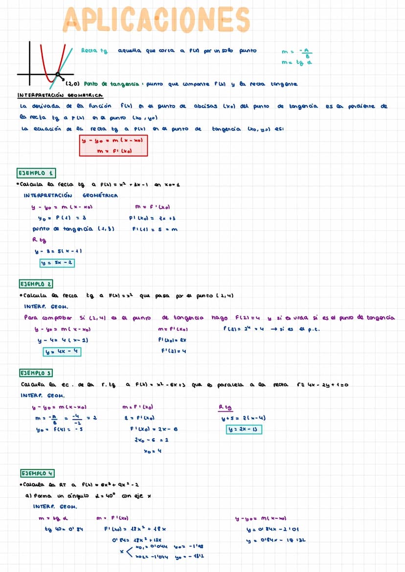  DERIVADAS
4) F. Pounomica
F(x) = 3x³ + 2x²-3x +4
F'(x) = 9x² + 4x - 3
3) F. irracionales o radicales
F(x)=√²+1 = (3x² +1) 1/2
F'(x) = (3x² 