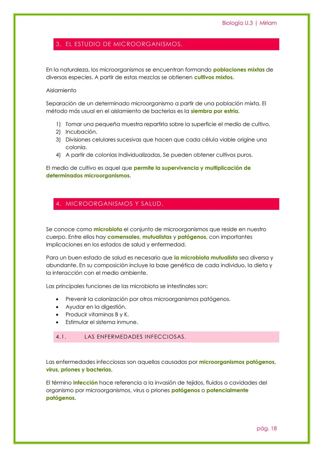 Biología U.3 | Miriam
MICROORGANISMOS,
FORMAS ACELULARES Y
SALUD.
UNIDAD 2
pág. 13 # 1. LA MICROBIOLOGÍA
Biología U.3 | Miriam
La microbiolo