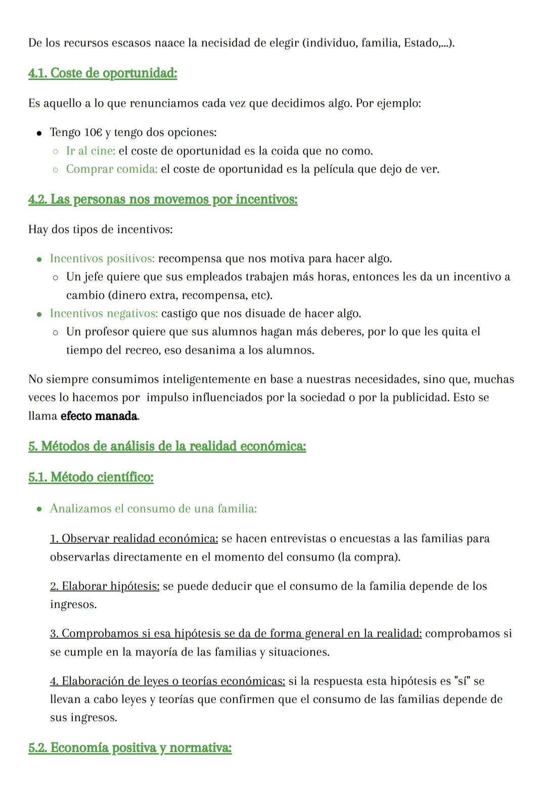 Tema 1: Los principios básicos de la economía
1. Economía, escasez y necesidad de elegir:
Los seres humanos tenemos necesidades (ilimitadas)