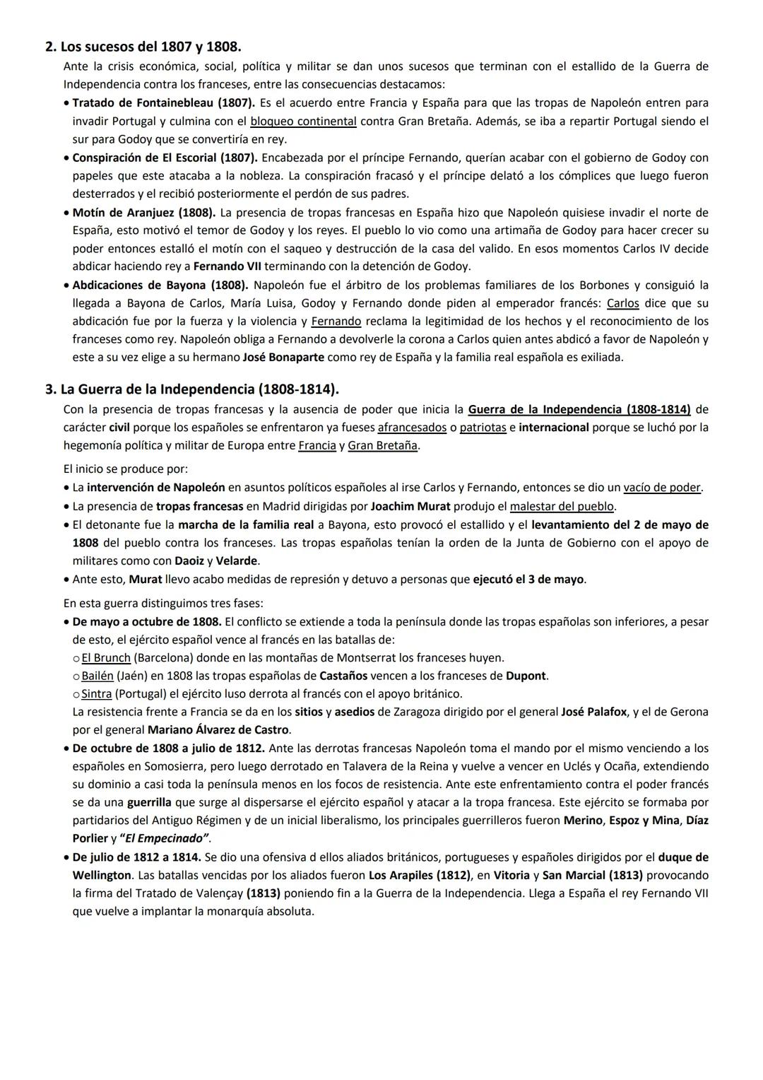 Bloque 5. La Crisis del Antiguo Régimen en España (1808-1833).
I. La crisis de 1808 y la Guerra de la Independencia.
1. Las relaciones de Es