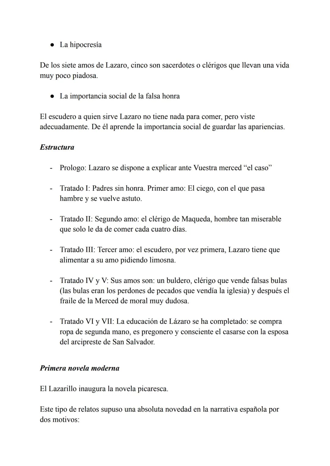 La prosa renacentista: Lazarillo de Tormes 1554
Autor: Anónimo
Literatura
"Lazarillo de Tormes"
Estructura: Carta autobiográfica organizada 