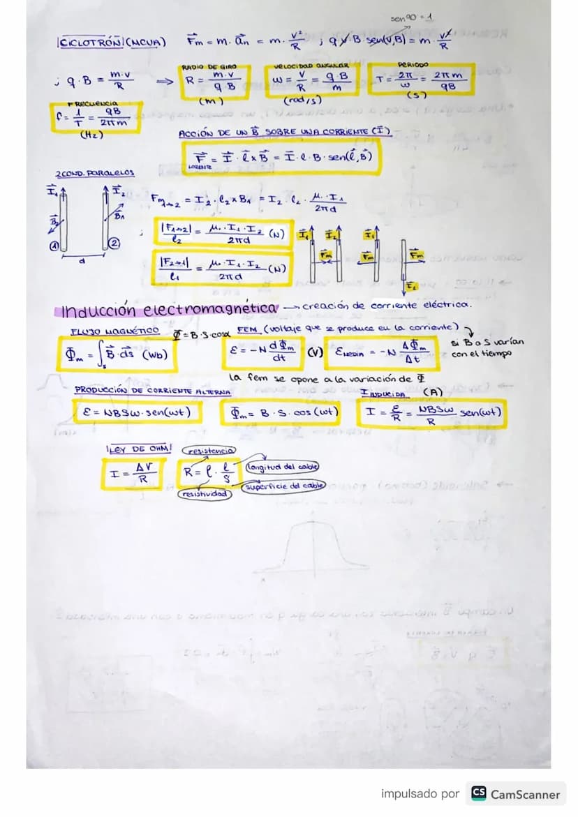 RESUMEN: CAMPO MAGNÉTICO
Causa de un campo
• Una carga (9) crea, a una distancia (r), un campo magnético (B).
JS MOTOR
*μ. = 4₁107
una sola
