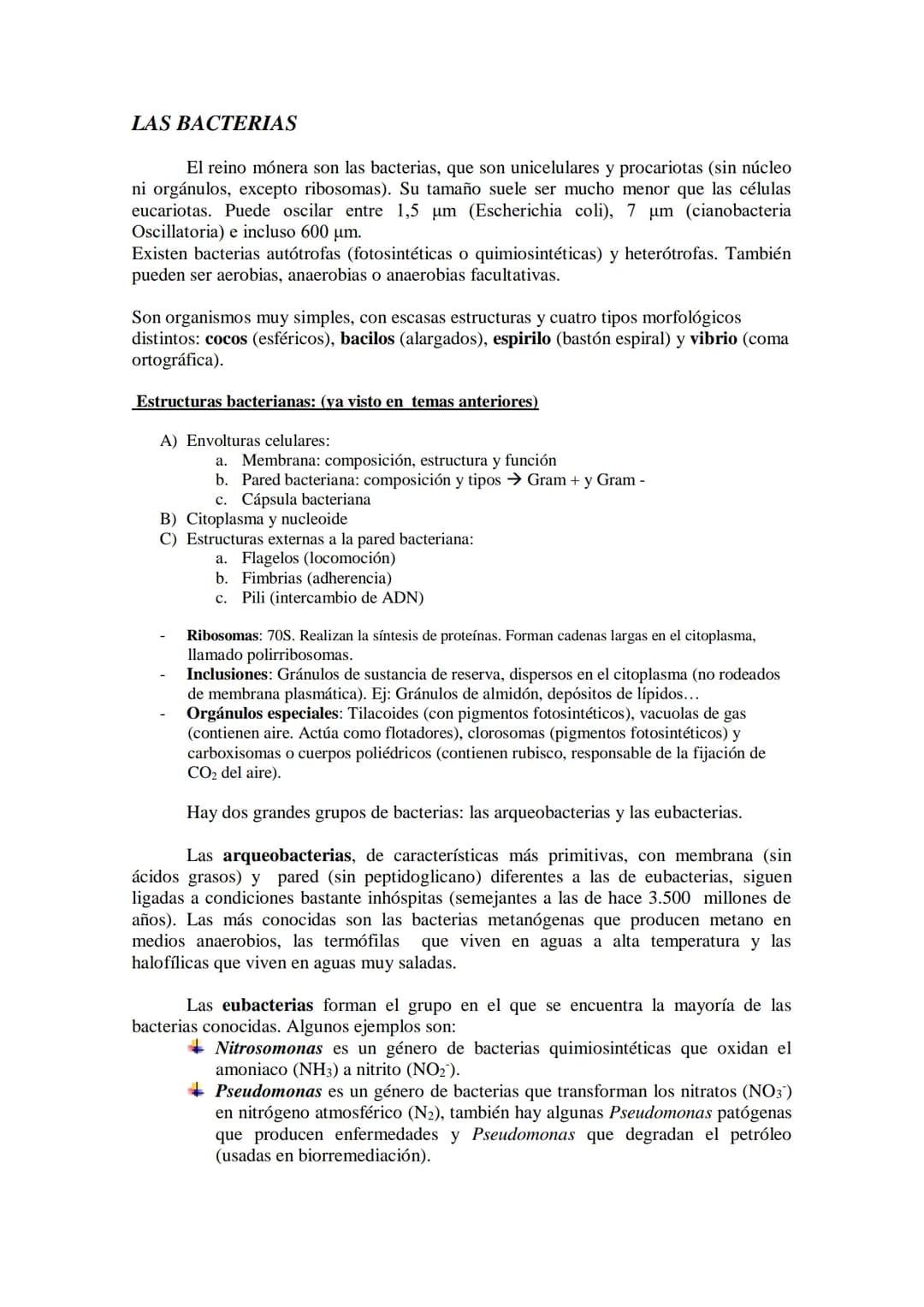 TEMA 16 LOS MICROORGANISMOS
1.- Concepto de microorganismo.
2.- Clasificación de los microorganismos (protozoos, algas y hongos unicelulares