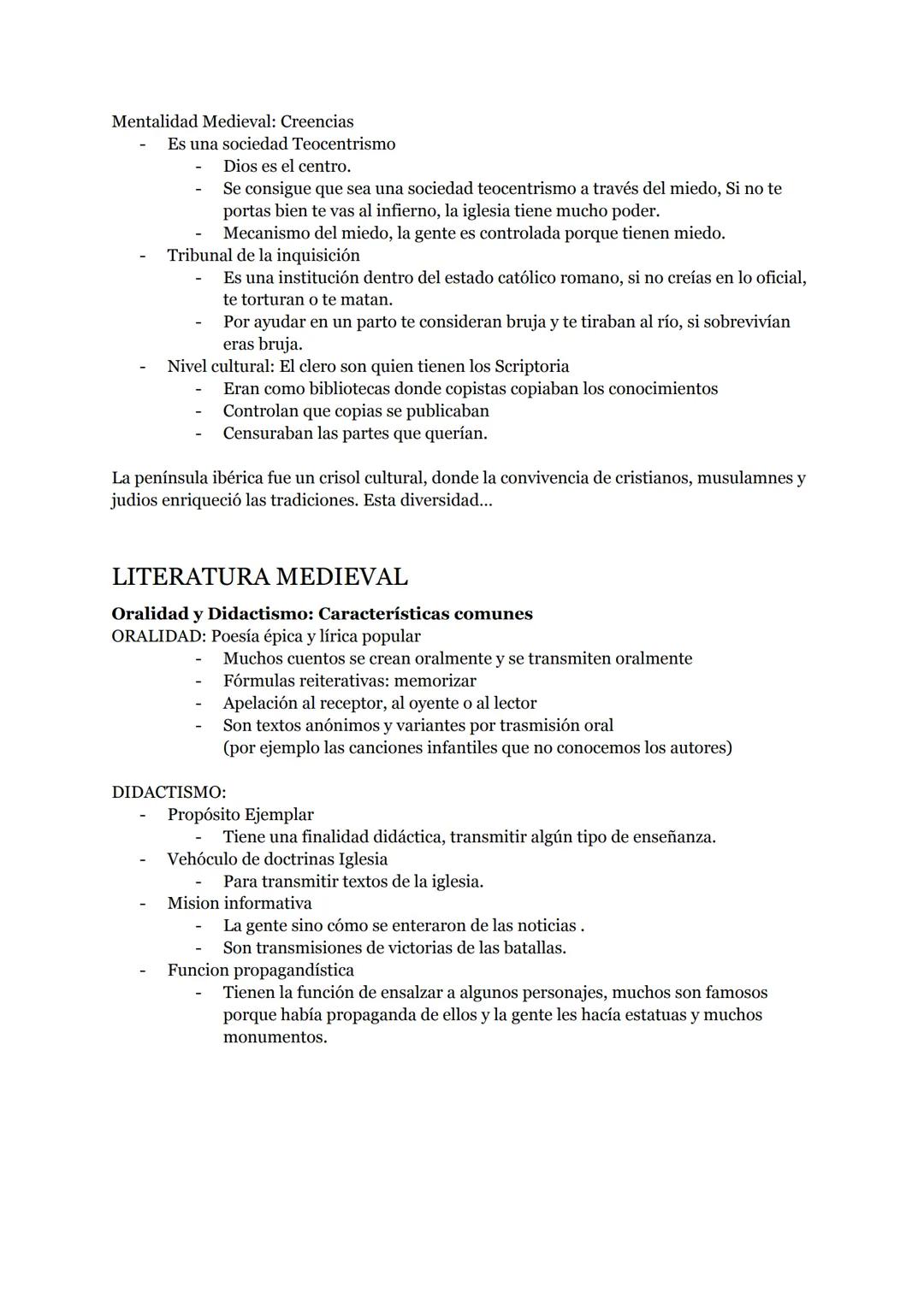 # CASTELLANO
LITERATURA
2n Trimestre

Literatura Medieval en la Península Ibérica

CONTEXTO HISTÓRICO

- 476-1492
  - Por la caída de consta