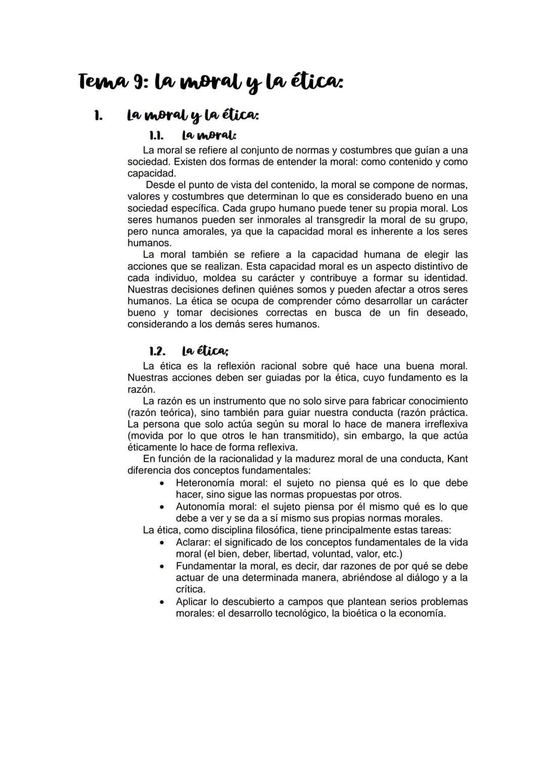 Tema 9: la moral y la ética:
1.
la moral y la ética:
1.1.
La moral:
La moral se refiere al conjunto de normas y costumbres que guían a una
s