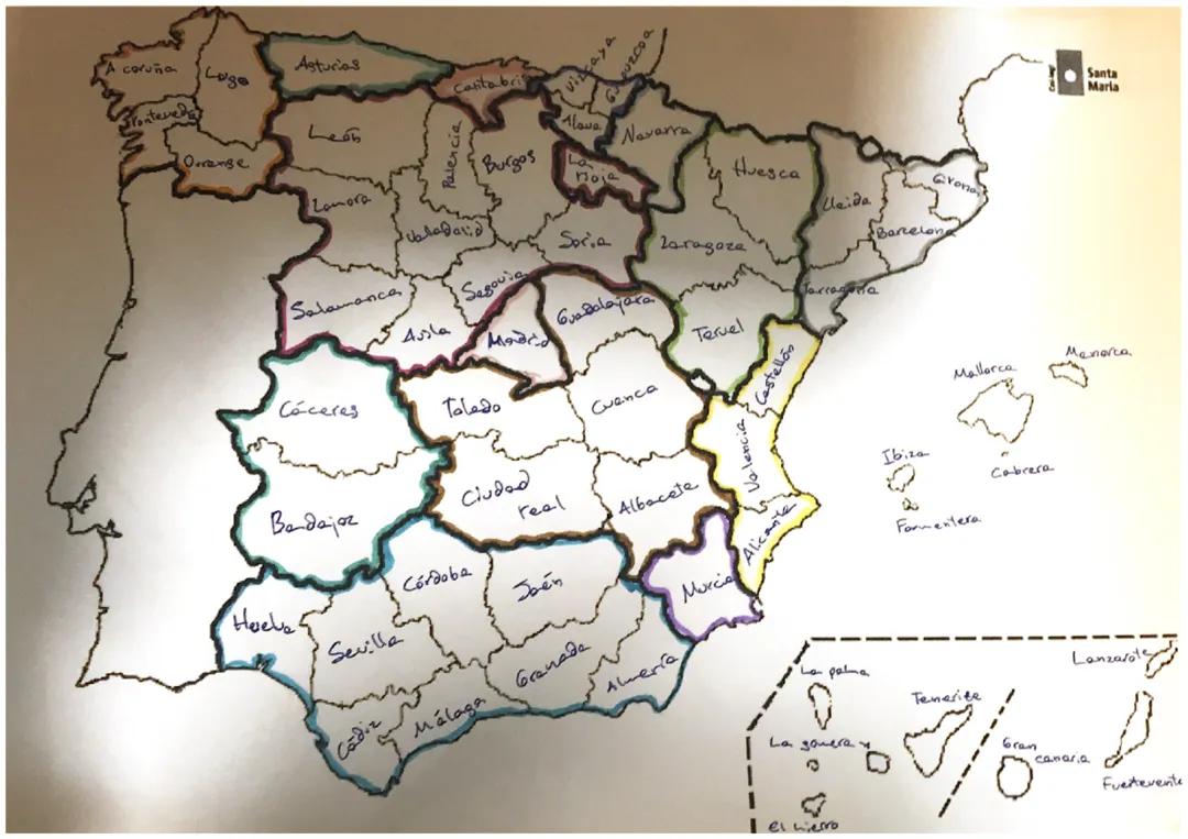 Mapa Político de España Actualizado