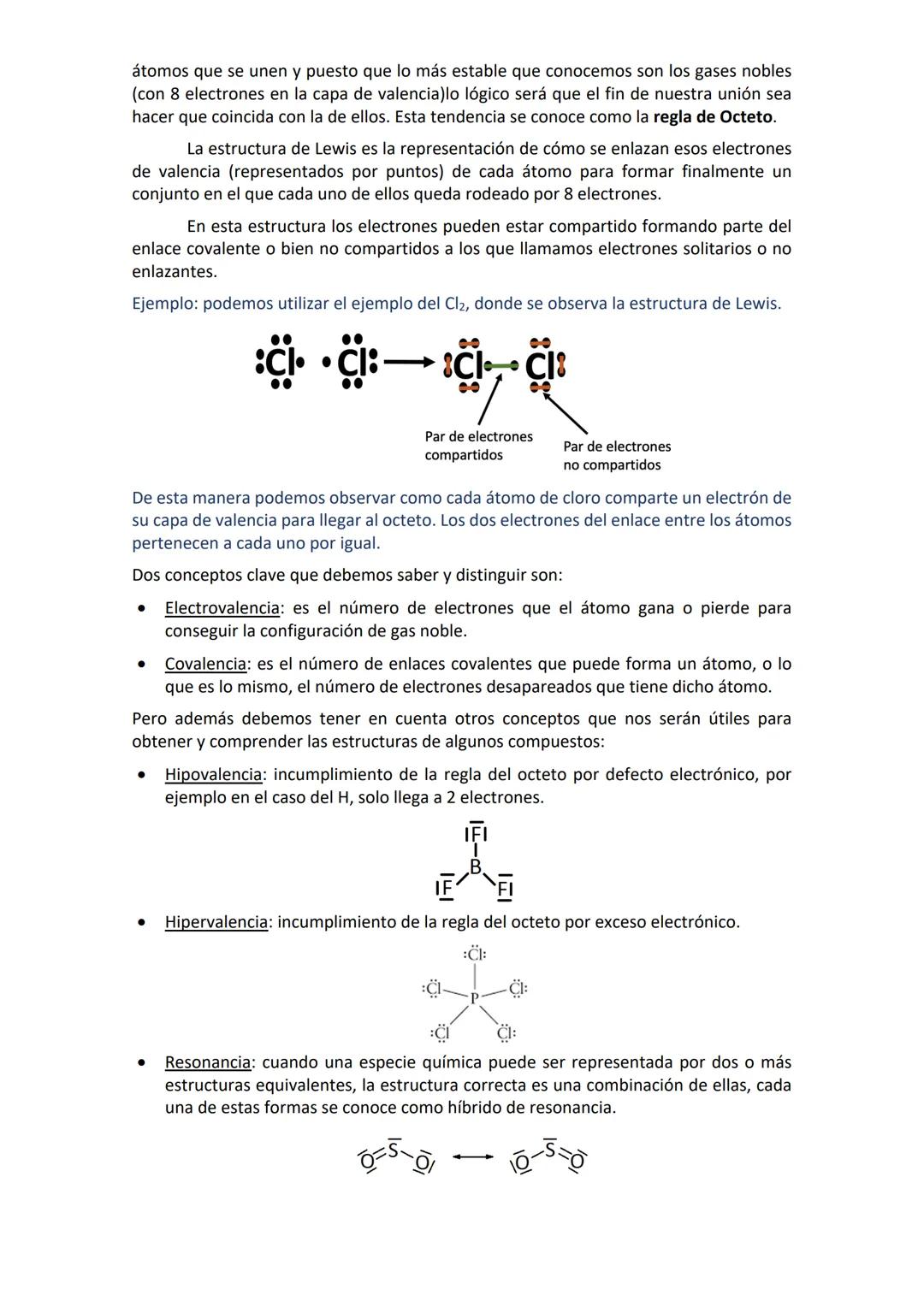 # Unidad 2: El enlace químico

Ideas generales de la unidad:

- El enlace químico: iónico, covalente y metálico.
- Teoría y estructuras de L