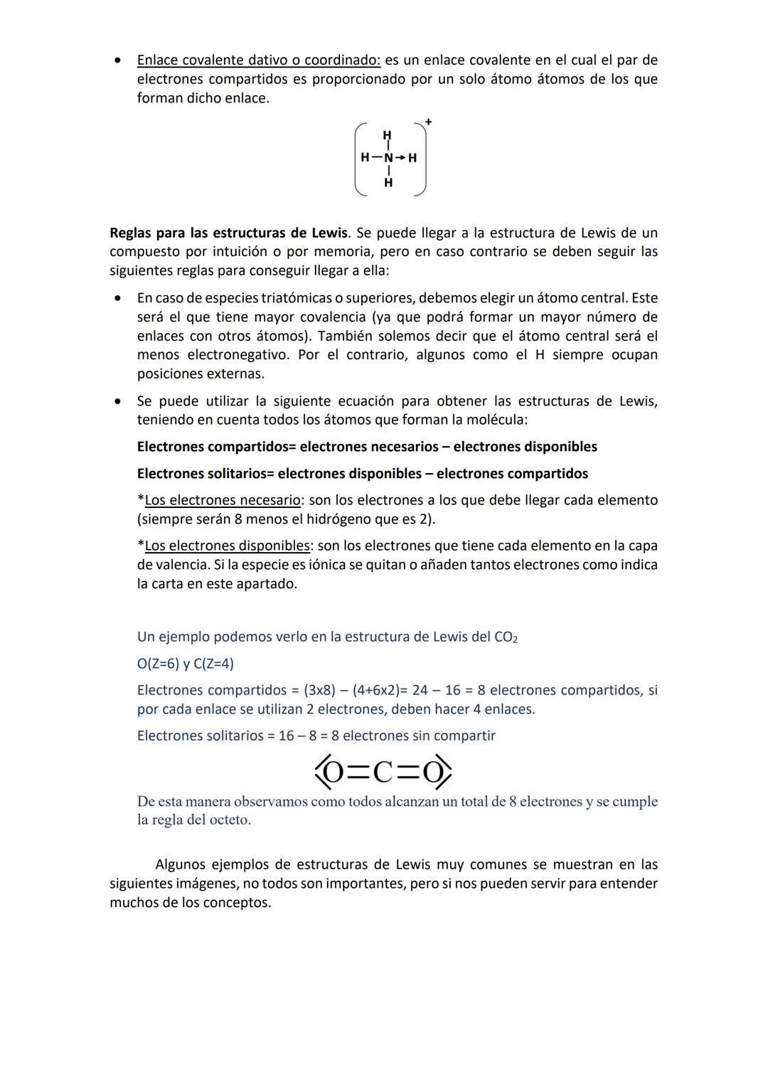 # Unidad 2: El enlace químico

Ideas generales de la unidad:

- El enlace químico: iónico, covalente y metálico.
- Teoría y estructuras de L