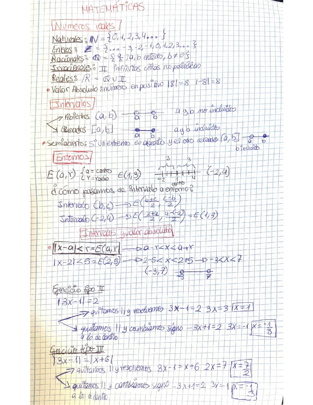 Números reales e intervalos 
