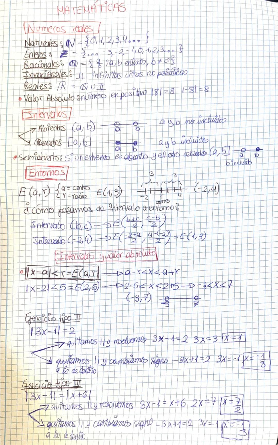 0
MATEMATICAS
Numeros reales
Naturales: IN = {0, 1, 2, 3, 4... }
Enteros 8 = {..0 -3, -2, -1, 0, 1, 2, 3 ... }
Racionales: Q = {q;a, b enter